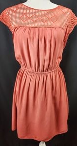 Forever 21 Embroidered Lace Neck Bohemian Dress
